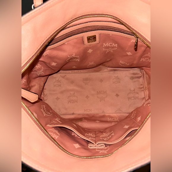 MCM Pink Structured Tote Bag with Double Handles - Picture 9 of 10